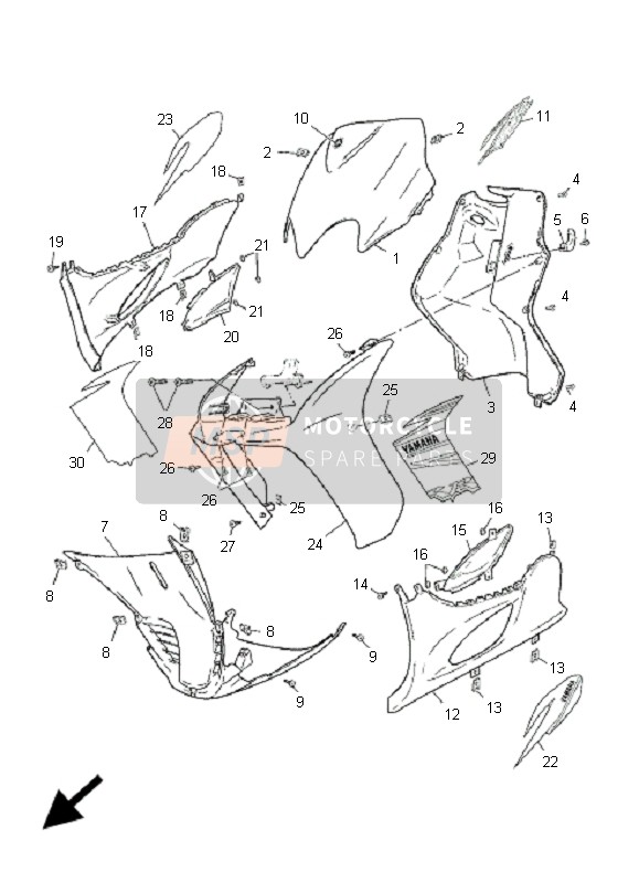 5ADF83680000, Emblema, Yamaha, 0